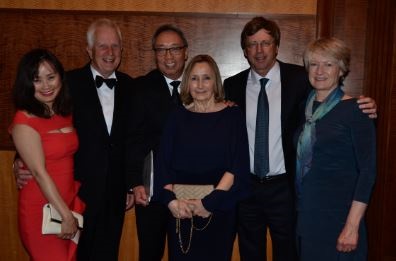 Bill Chin (centre) with Bryan Watts, KCB Chairman (left) and Brian Rogers, Principal Advisor (right) and their partners at the EIC Gala